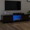 VidaXL Tv meubel Met Led verlichting 140x40x35, 5 Cm Hoogglans Zwart online kopen