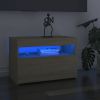 VidaXL Tv meubel met LED verlichting 60x35x40 cm sonoma eikenkleurig online kopen