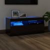 VidaXL Tv meubel met LED verlichting 90x35x40 cm hoogglans zwart online kopen