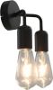VidaXL Wandlamp met filament peren 2 W E27 zwart online kopen