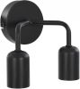 VidaXL Wandlamp met filament peren 2 W E27 zwart online kopen