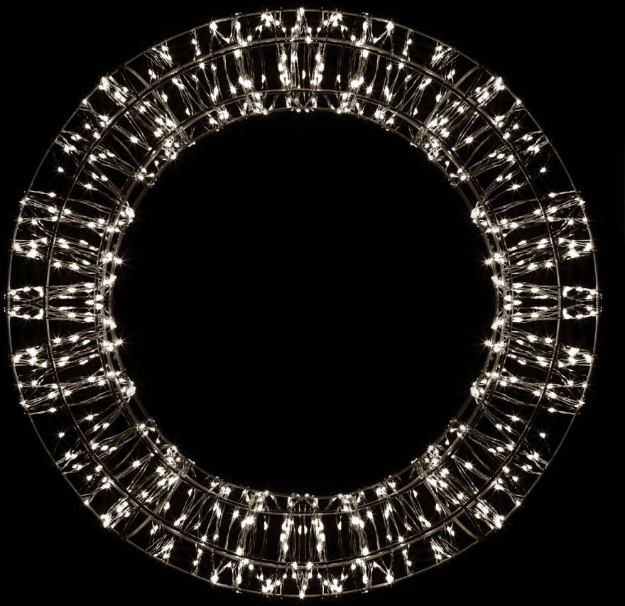 Christmas United LED kerstkrans, zwart, 800 LEDs, &#xD8, 50cm online kopen