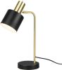 Trio international Design bureaulamp Adam Zwart met goud R51041080 online kopen