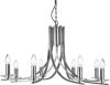 Searchlight Hanglamp Ascona 8 lamps zilver gesatineerd online kopen
