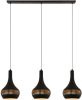 Freelight Hanglamp Canna Zwart Goud 3 Lichts E27 online kopen