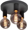 Highlight Plafondlamp Basic Zwart 3 lichts Ø 25 cm E27 online kopen