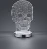 Dobeno Reality Tafellamp Skull 3d 21 Cm Staal/acryl Transparant online kopen