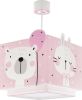 Dalber Kinderkamer hanglamp Baby Jungle soft roze met wit 63112S online kopen