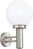 EGLO Nisia Buitenverlichting Wandlamp 1 Lichts RVS Wit online kopen