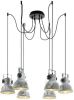EGLO Hanglamp 6 lichts Barnstaple Hout/oud zink/zw online kopen