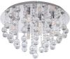 EGLO Led plafondlamp ALMONTE chroom/ø50 x h30 cm/inclusief 8x g9(elk 3w, 360lm, 3000k)/plafondlamp met warm witte lichtkleur ip44 spatwaterdicht slaapkamerlamp vloerlamp lamp voor de woonkamer kristallen lamp kristal online kopen