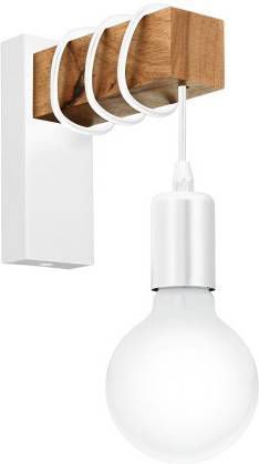 EGLO wandlamp Townshend wit/eikenkleur Leen Bakker online kopen