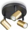 ETH 3 lichts opbouwspot The Common zwart met goud 05 SP2338 3004 online kopen