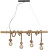Lamponline Paul Neuhaus Hanglamp Rope 4 Lichts L 100 Cm Bruin zwart online kopen