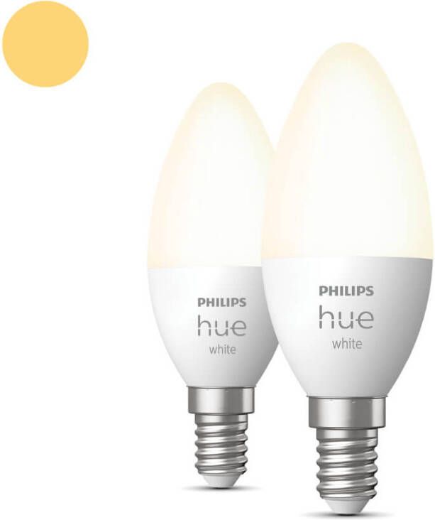 Philips Hue White E14 Slimme Led lampen Bluetooth Compatibel Pak Van 2 online kopen