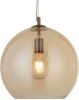 Searchlight Glazen hanglamp BallsØ 25cm messing met amber glas 1621AM online kopen