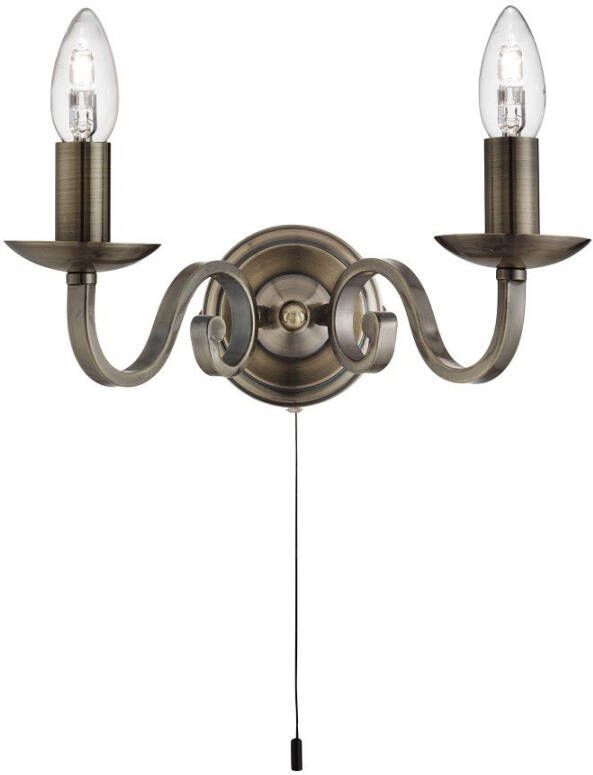 Searchlight Klassieke wandlamp Richmond 2 lichts bronsbruin 1502 2AB online kopen