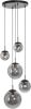 Steinhauer 5 lichts vide hanglamp Bolique zwart met smoke glas 2730ZW online kopen