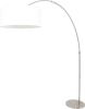 Steinhauer Booglamp Gramineus 50 Rvs met witte lampenkap 9903ST online kopen