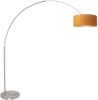 Steinhauer Vloerlamp Sparkled Light 8126 Staal Kap Gouden Velours online kopen
