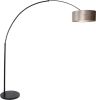 Steinhauer Sparkled booglamp zwart met zilveren lampenkap verstelbaar online kopen