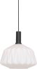 Steinhauer Glazen hanglamp Verre nervuré 1 wit met zwart 3076ZW online kopen