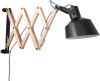 Anne Lighting Porter wandlamp zwart hout kapdiameter 18 cm online kopen