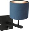 Steinhauer Stang wandlamp blauw kapdiameter 20 cm metaal online kopen