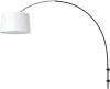 Steinhauer Zwarte wand booglamp Sparkled met witte lampenkap 8192ZW online kopen