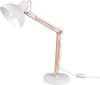 Trio international Landelijke bureaulamp Kimi wit met hout 508300131 online kopen