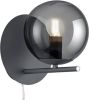Trio international Muurlamp Pure antraciet met smoke glas 202000142 online kopen