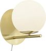 Trio international Muurlamp Pure goud met wit glas 202000108 online kopen