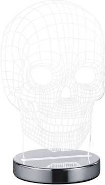 Dobeno Reality Tafellamp Skull 3d 21 Cm Staal/acryl Transparant online kopen