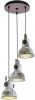 EGLO hanglamp Barnstaple 3 lichts bruin/zwart/grijs Leen Bakker online kopen