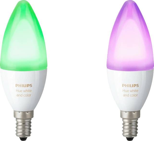 doen alsof fictie rommel Philips Hue White and Color 2x LED smart kaarslamp E14 6W duopack -  Lampenwinkel.org