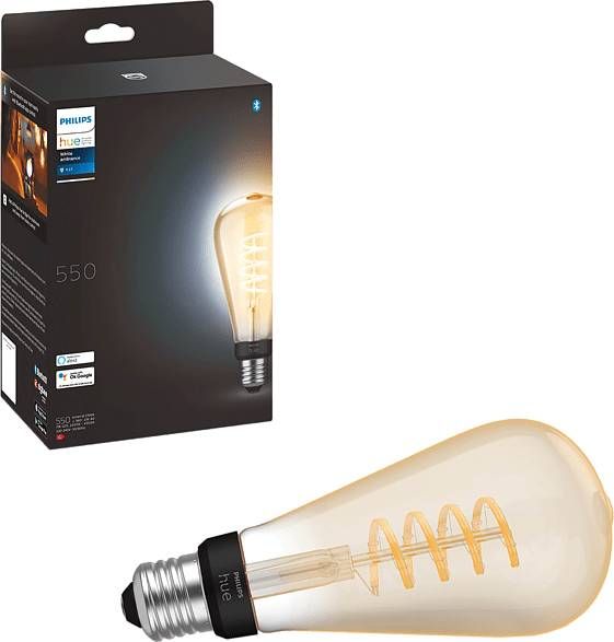 Philips Hue White Ambiance filament edison lamp goud dimbaar E27 7W… online kopen