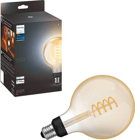 Philips Hue Filament Globelamp G125 E27 1 pack warm tot koelwit licht online kopen