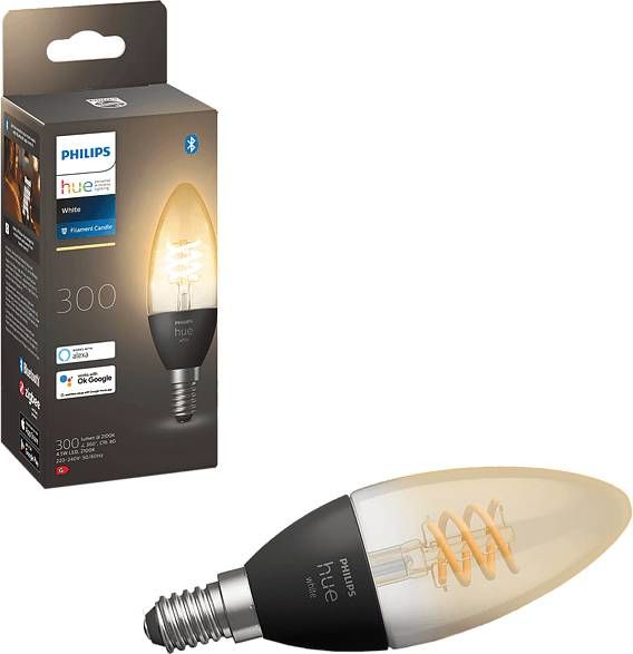 Philips Hue Filament Kaarslamp E14 1 pack zachtwit licht online kopen