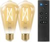 Cstore Wiz Starterkit 2 Aangesloten Edison lampen Wit Variabel E27 50w + Nomadische Afstandsbedieningsdimmer online kopen