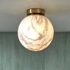 Its about RoMi Plafondlamp 'Carrara' 28cm, Marmerlook, kleur Wit online kopen