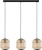 EGLO Hanglamp BORDESLEY zwart/l91 x h110 x b21 cm/excl. 3x e27(elk max. 28w)/van staal en hout hanglamp hanglamp hanglamp hanglamp plafondlamp lamp eettafellamp eettafel keukenlamp online kopen