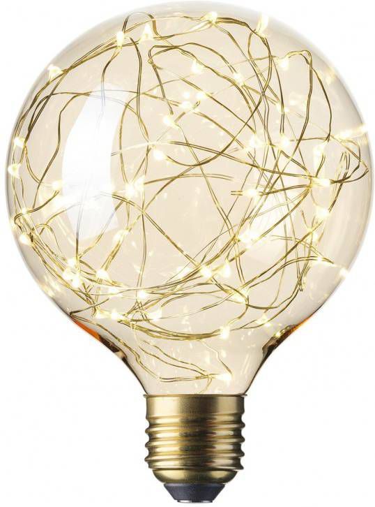 Calex Stars Wireled | LED Globelamp | Grote fitting E27 | 1,5W (vervangt 5W) 160mm Goud online kopen