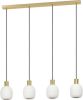 Eglo Gouden eettafel lamp Manzanares met wit glas 900306 online kopen