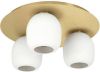 Eglo Gouden plafondlamp Manzanares met wit glas 900304 online kopen