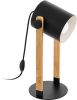 EGLO Tafellamp HORNWOOD zwart/l21 x h42 x b18 cm/excl. 1x e27(elk max. 28w)/tafellamp metaal lampenkap draaibaar lamp tafellamp bedlamp slaapkamerlamp hout met schakelaar online kopen