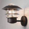 Konstsmide Buitenlamp 'Modena' Wandlamp, Triple lamel, E27 / 230V, kleur Zwart online kopen