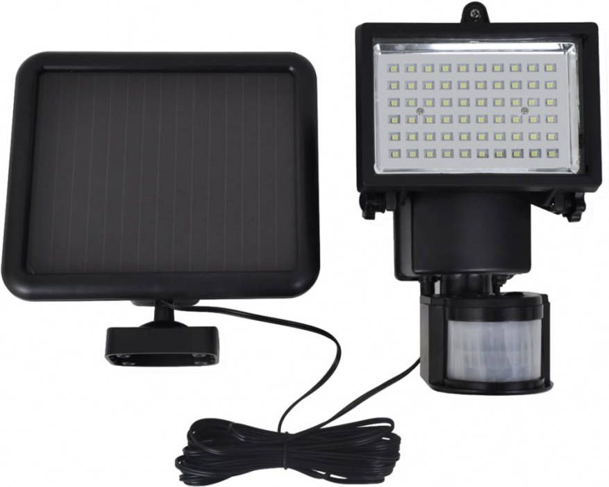 indruk Mam token VIDAXL Buitenverlichting zonne energie LED tuinlamp met sensor zwart -  Lampenwinkel.org