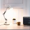 VidaXL Bureaulamp met verstelbare arm E27 wit online kopen