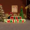 VidaXL Decoratie Merry Christmas Met Led&apos, s Opblaasbaar 197 Cm online kopen