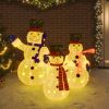 VidaXL Decoratieve Sneeuwpoppenfamilie Led Luxe Stof online kopen